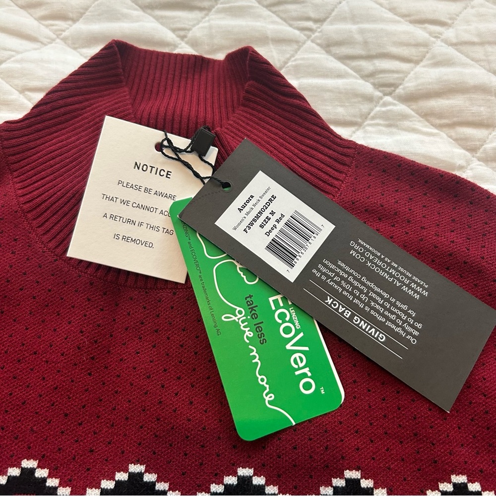 Alp N Rock Black and Red Cowl Neck Sweater - Picture 5 of 14